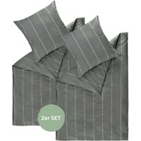 ESPRIT Renforcé Bettwäsche HARPLINES - 2er Set 135x200 cm, Anthrazit ESPRIT Renforcé Bettwäsche HARPLINES - 2er Set 135x200 cm, Anthrazit von Esprit