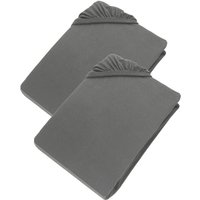 ESPRIT Spannbettlaken PREMIUM - 2er Set 200x200 cm, Anthrazit von Esprit