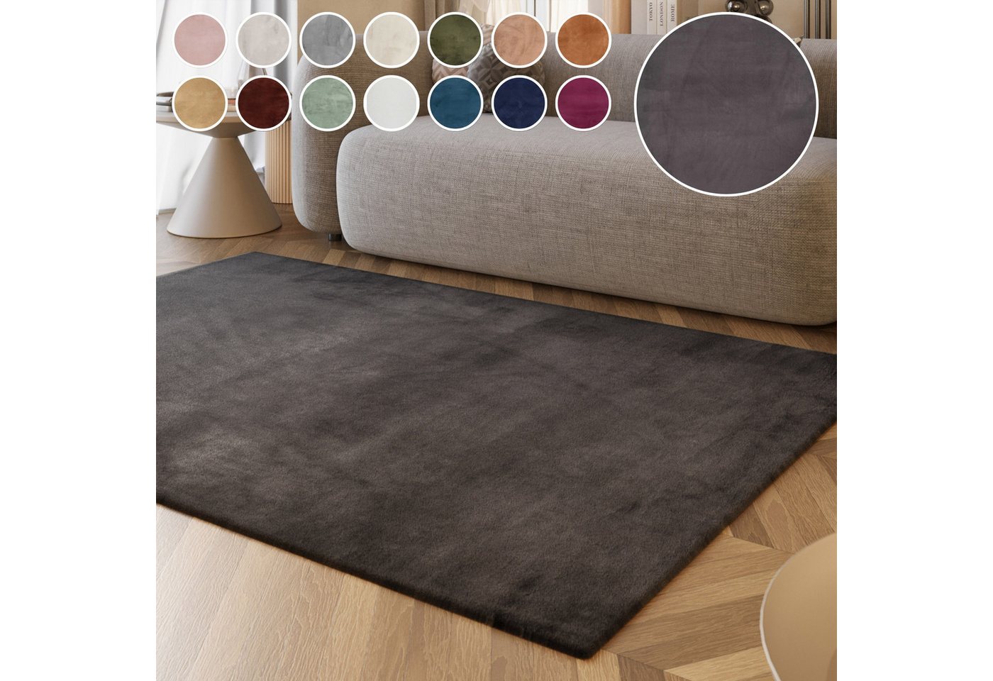 Esprit Hochflor-Teppich Alice ESP-4377, Kunstfell, rechteckig, Höhe: 25 mm, Kaninchenfell-Haptik, besonders weich und dicht, für alle Räume von Esprit