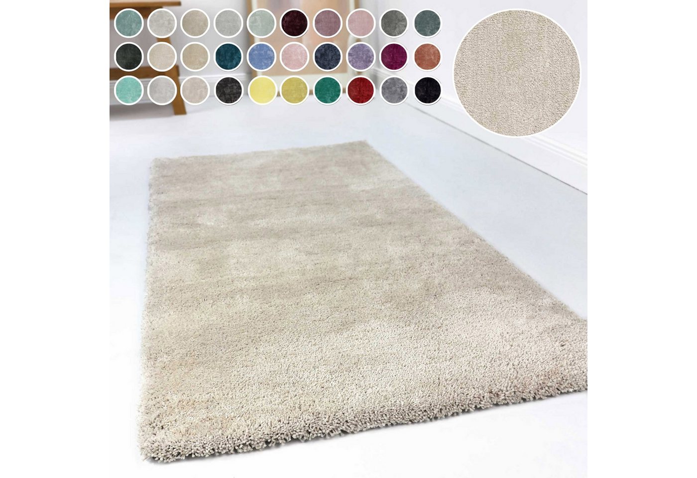 Esprit Hochflor-Teppich Relaxx ESP-4150, rund, Höhe: 25 mm, Wohnzimmer, sehr große Farbauswahl, weicher dichter Hochflor Esprit Hochflor-Teppich Relaxx ESP-4150, rund, Höhe: 25 mm, Wohnzimmer, sehr große Farbauswahl, weicher dichter Hochflor von Esprit
