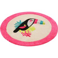 Esprit Kinderteppich "E-Toucan ESP-4373", rund, 9 mm Höhe, besonders weich, Motiv Toucan von Esprit
