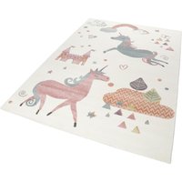 Esprit Kinderteppich "Sunny Unicorn ESP-21974", rechteckig, 13 mm Höhe, Einhorn, Schloss, Motiv, Kurzflor von Esprit