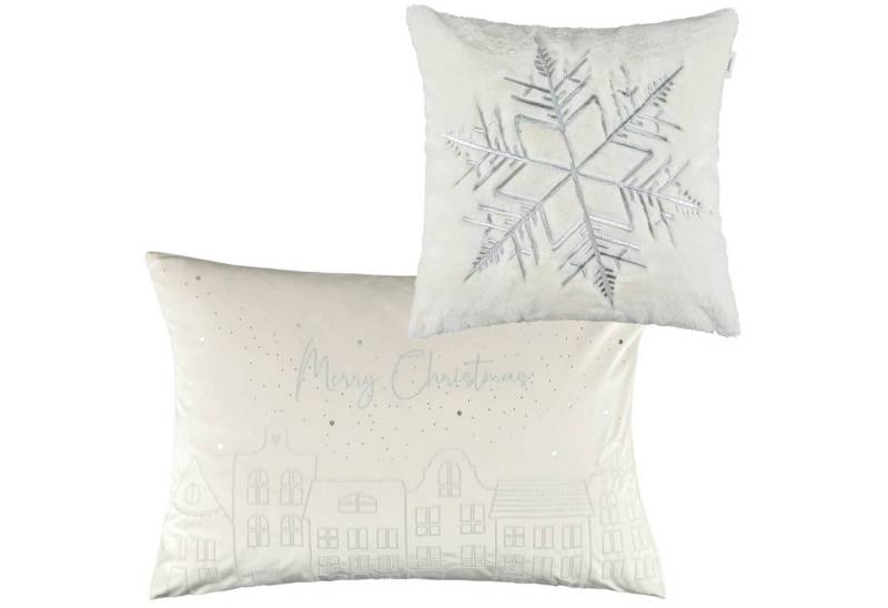 Esprit Kissenhülle TOWN Zierkissenhülle Weihnachten, (1 Stück), in Offwhite von Esprit