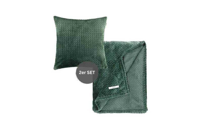 Esprit Tagesdecke COMFY-2 Wohndecke Set, 140 x 190 cm in Grün von Esprit