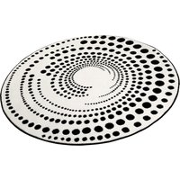 Esprit Teppich "Eddy ESP-3249" rund 13 mm Höhe geometrisch, Kreise, schwarz weiß, Wohnzimmer, Kinderzimmer von Esprit
