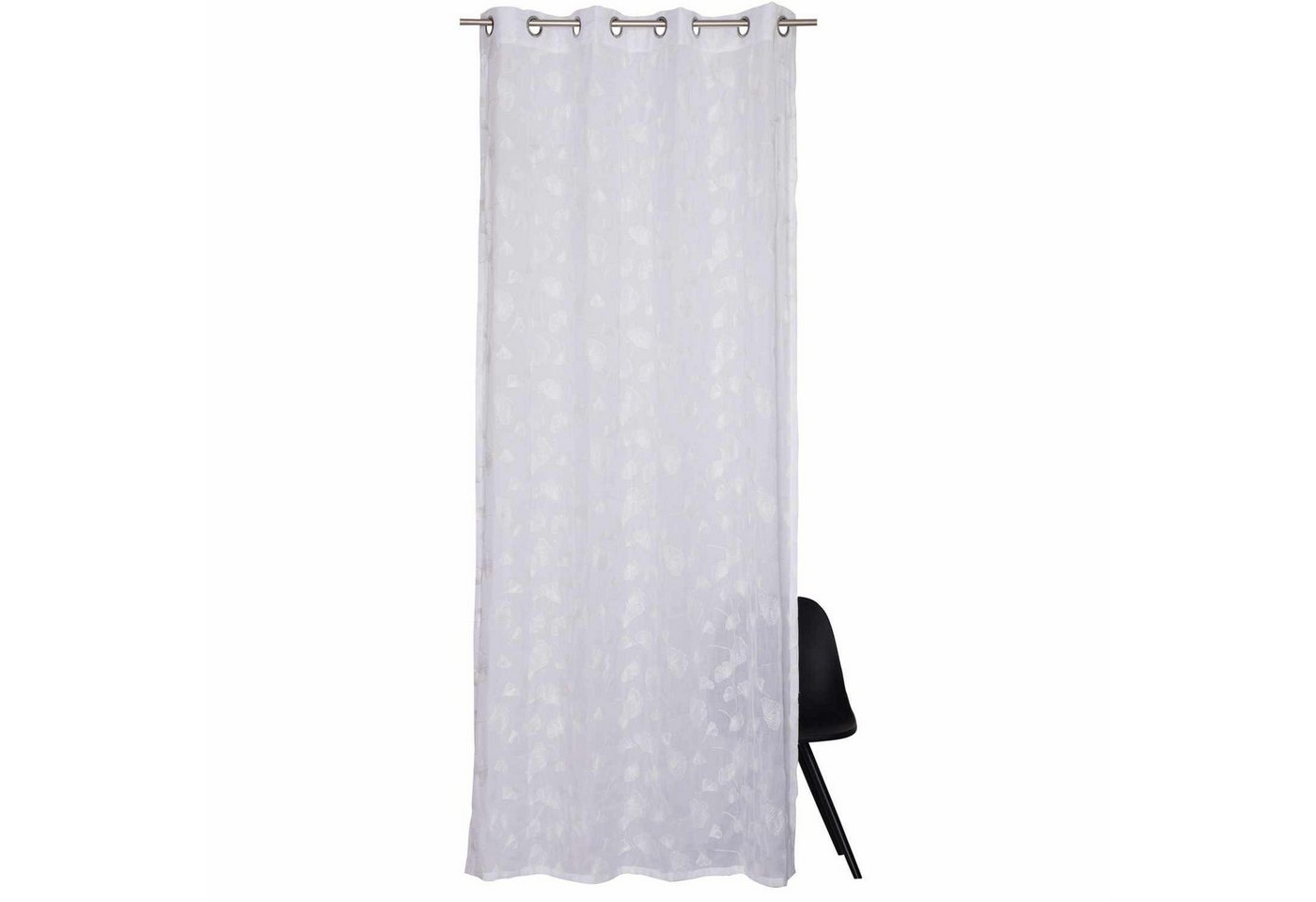 Esprit Gardine GINGKO Halbtransparenter Ösenvorhang, Öse (1 St), Polyester, 140 x 250 cm in Weiß von Esprit