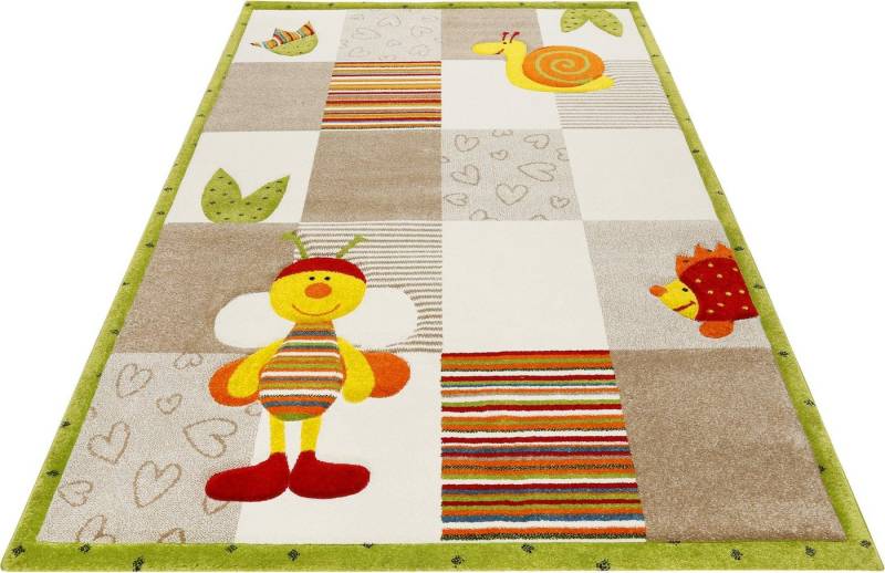 Esprit Kinderteppich Kids Bee 2.0, ESP-24322, rechteckig, Höhe: 13 mm, Kinder Motiv Biene Kurzflor Teppich von Esprit