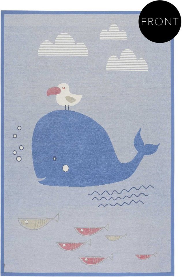 Esprit Kinderteppich Whale Buddy ESP-005, rechteckig, Höhe: 10 mm, Wendeteppich, Tiermotiv oder Sternenhimmel, Kinderzimmer von Esprit