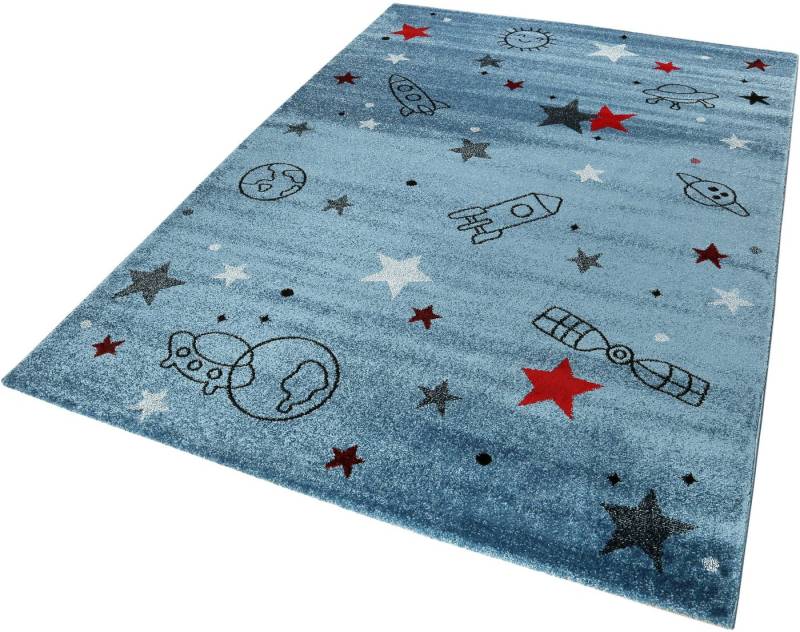 Esprit Kinderteppich Yoda ESP-21980, rechteckig, Höhe: 13 mm, Weltall Design, Astronaut, Kurzflor, Kinderzimmer von Esprit