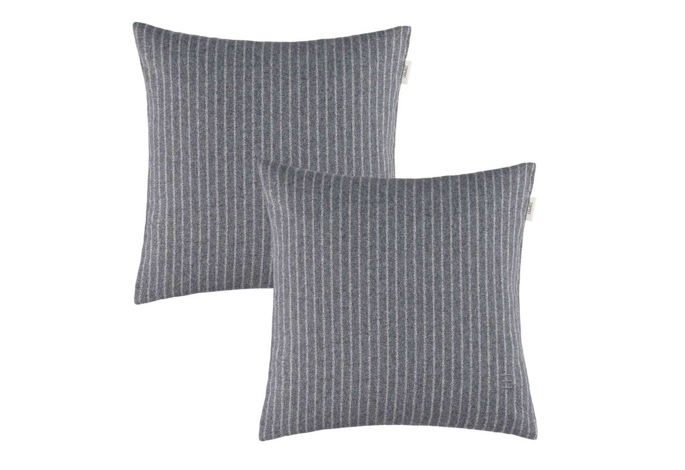 Esprit Kissenhülle FUN STRIPE-2 Zierkissenhülle, (2 Stück), 38 x 38 cm - 2er Set in Grau von Esprit
