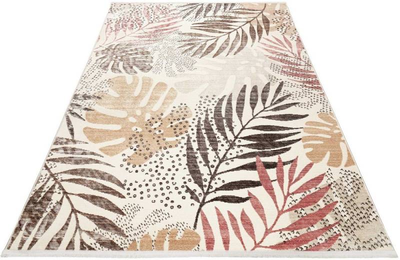 Esprit Teppich Florence ESP-21077, rechteckig, Höhe: 7 mm, Moderner Designteppich mit Fransen, Dschungel, Wohnzimmer von Esprit
