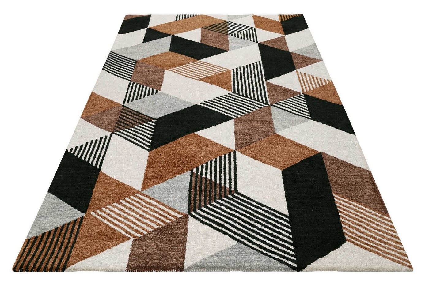 Teppich Uptown, Esprit, rechteckig, Höhe: 8 mm, bunt, handgetuftet, grafischer Retro Look für Wohnzimmer, Schlafzimmer von Esprit