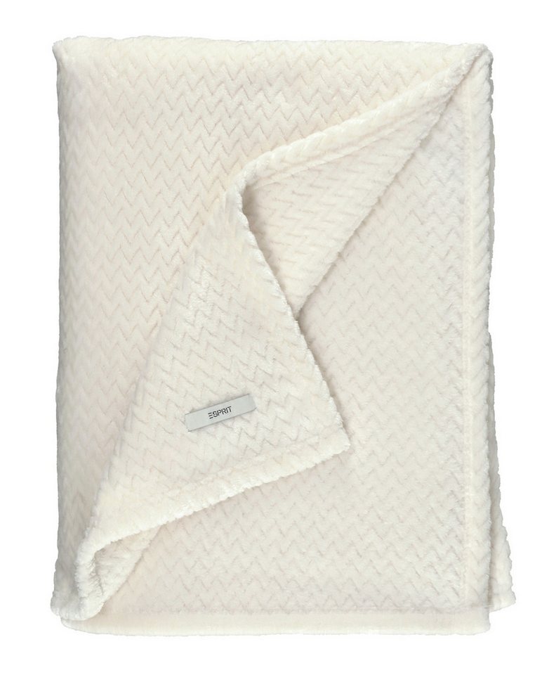 Wohndecke Kuscheldecke Wohndecke Comfy Fleece Qualität, Esprit, Fleece-Qualität mit Hoch-Tief-Effekt von Esprit