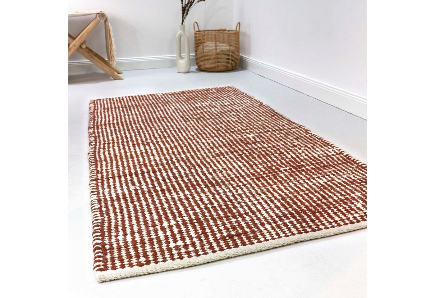 Wollteppich Gobi, Esprit, rechteckig, Höhe: 10 mm, nachhaltiger Naturfaserteppich aus Jute und Wolle, handgewebt von Esprit