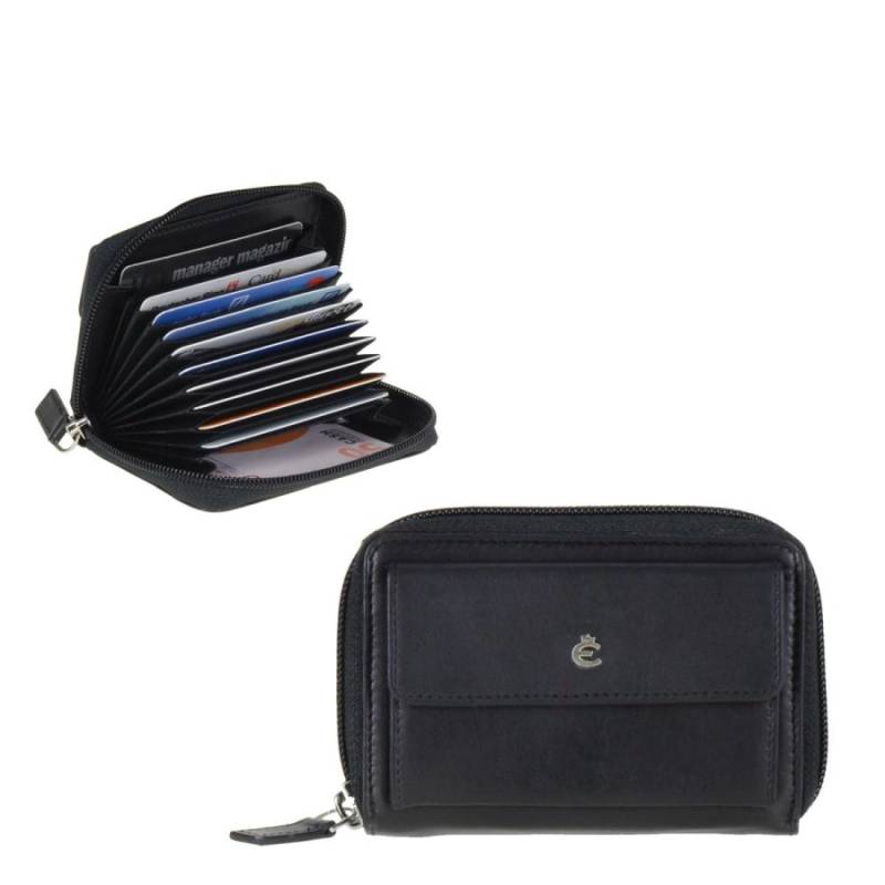 Kartenetui Leder 11x7cm mit RFID Schutz "Harry" schwarz Esquire 3018-49 von Esquire