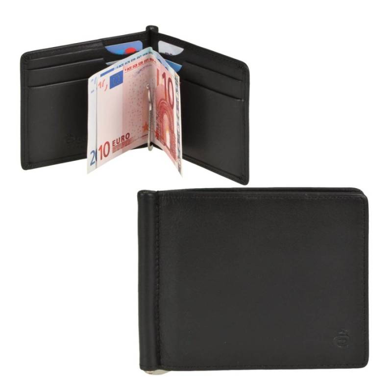 Dollarclip Leder 11x9cm ohne Münzfach "Logo" schwarz Esquire 2511-10-00 von Esquire