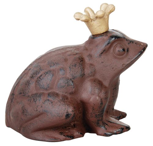 2 Stück Esschert Design Froschkönig, klein, Deko-Figur, Deko-Skulptur, Froschfigur, Froschdekoration, Maße 13,5 x 11,9 x 12,9 cm von Esschert Design BV