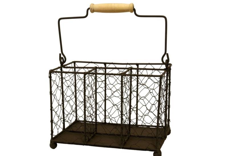 esschert design Besteckkasten, 2in1 Besteckkasten mit Servietten-Halter & Griff 21x 15 x 16 cm von esschert design