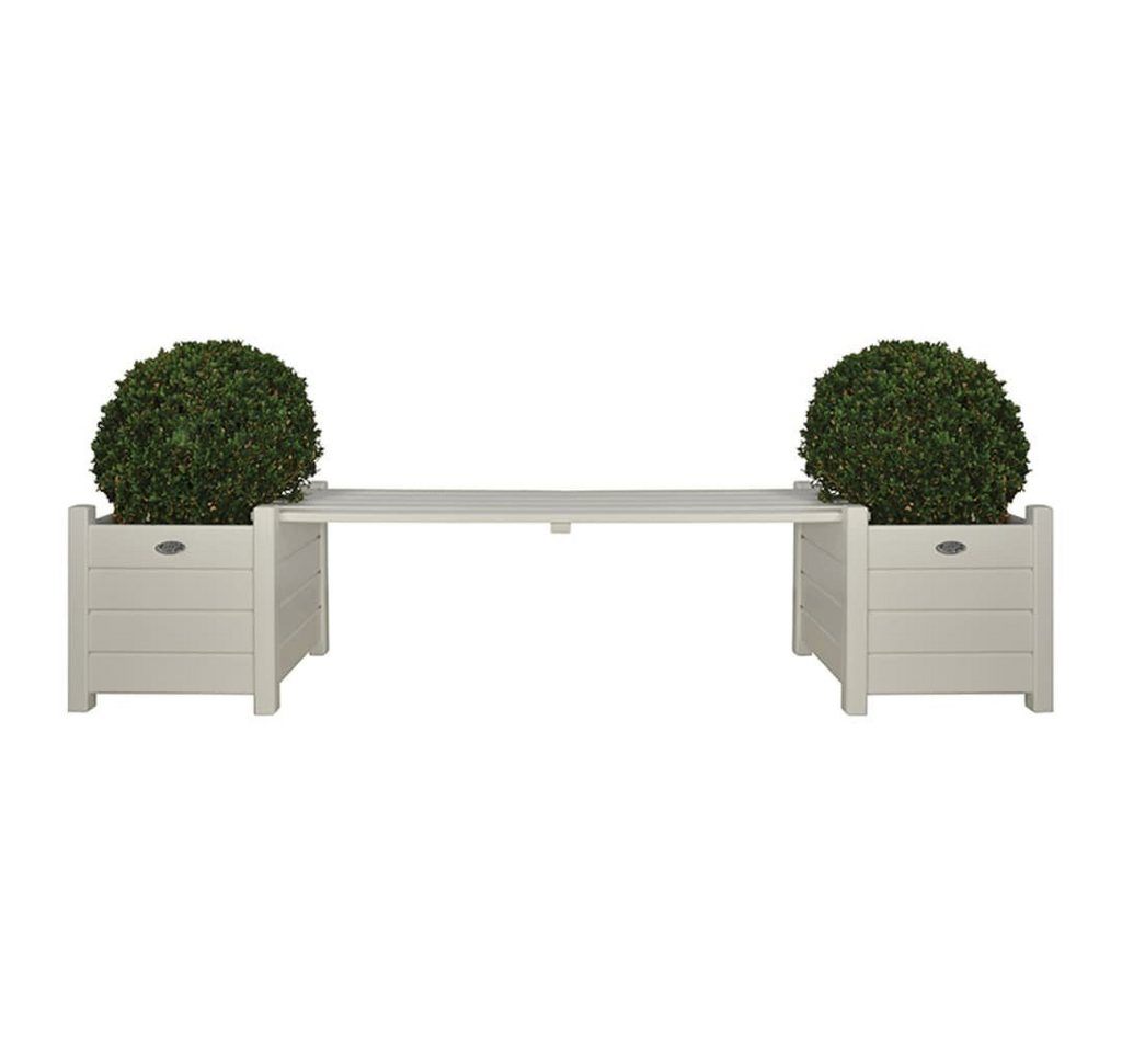 esschert design Blumentopf Pflanzkästen mit Bankbrücke weiß CF33W (1 St) von esschert design