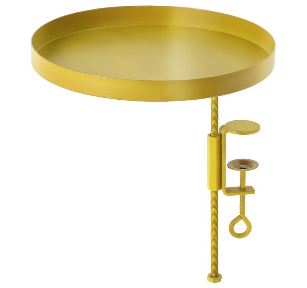 esschert design Tablett Blumentopfhalter mit Klemme Rund Golden L, Stearin von esschert design