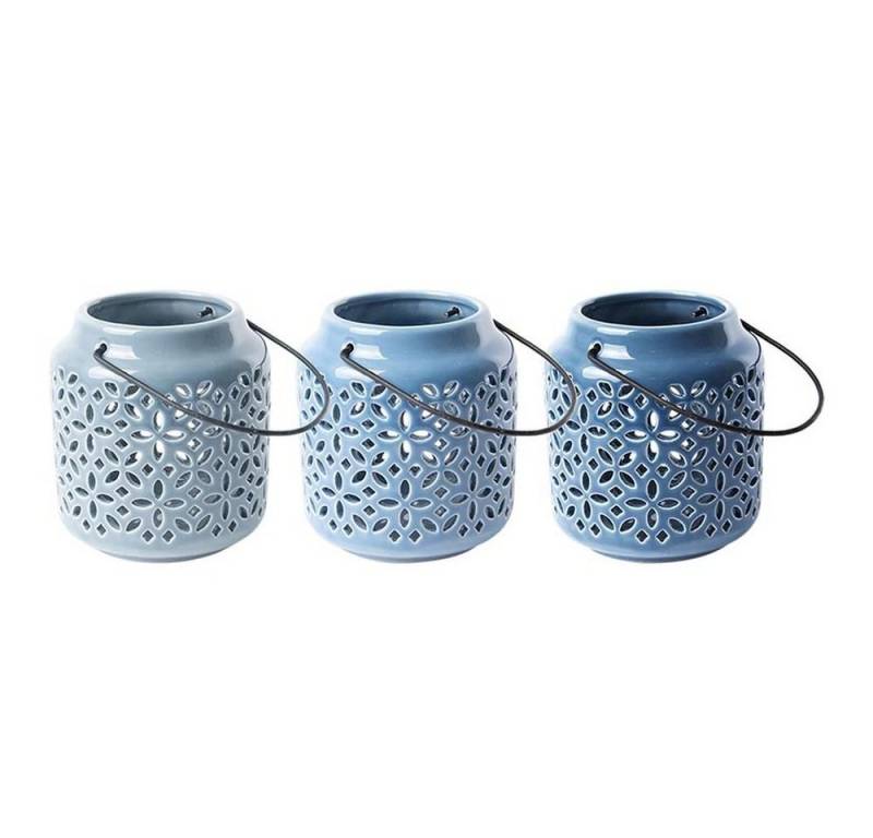 esschert design Windlicht, Windlicht Blautöne Gr S Ø10 x 11 cm Tisch-Laterne von esschert design