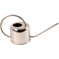 2 Stück Esschert Design Gießkanne, Wasserkanne in Chrom aus Stahl, schlankes Design, 1 Liter, ca. 36 cm x 13 cm x 18 cm von Esschert Design