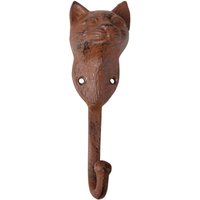 2 Stück Esschert Design Wandhaken, Gaderobenhaken mit Motiv Katze aus Gusseisen, fest montierbar, ca. 4,9 cm x 4,4 cm x 16 cm von Esschert Design