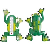 3 Stück Esschert Design Fensterthermometer, Temperaturmesser Motiv Frosch, von Innen ablesbar, ca. 18 cm x 24 cm von Esschert Design