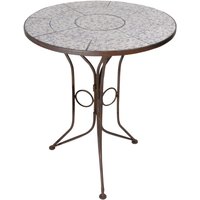 3 Stück Esschert Design Tisch mit Keramik Oberfläche in blau-weiß, ca. 60 cm x 60 cm x 70 cm von Esschert Design