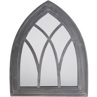 3 Stück Esschert Design Wandspiegel, Garderobenspiegel im Gothic Stil in wasch-grau aus Betongemisch, ca. 66 cm x 80 cm von Esschert Design