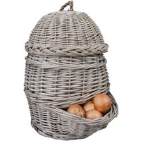 4 Stück Esschert Design Zwiebelkorb in grau, ca. 25 cm x 33 cm x 35 cm von Esschert Design
