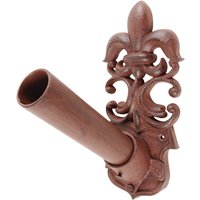 5 Stück Esschert Design Fahnenmasthalter, Fahnenhalterung mit Motiv Fleur de lis , für Wandmontage, ca. 13 cm x 21 cm x 27 cm von Esschert Design