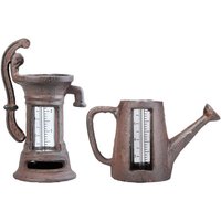 5 Stück Esschert Design Regenmesser, Niederschlagsmengenmesser Motiv Pumpe oder Kanne, sortiert von Esschert Design