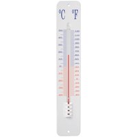 5 Stück Esschert Design Thermometer, Temperaturmesser in weiß, Anzeige in Fahrenheit und Celsius, ca. 8,1 cm x 45 cm von Esschert Design