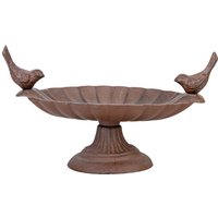 5 Stück Esschert Design Vogeltränke, Vogelbad mit kurzem Fuß aus Gusseisen, ca. 24 cm x 15 cm x 13 cm von Esschert Design