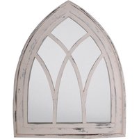 5 Stück Esschert Design Wandspiegel, Garderobenspiegel im Gothic Stil in wasch-weiß, ca. 66 cm x 80 cm von Esschert Design