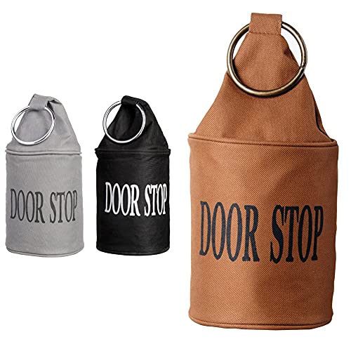 Danto FBA: Esschert Design Türstopper mit Ring braun & Türstopper, Türpuffer mit Ring, in schwarz oder grau, Sortiert, 1 Stück, ca. 14 cm x 14 cm x 34 cm von Esschert Design