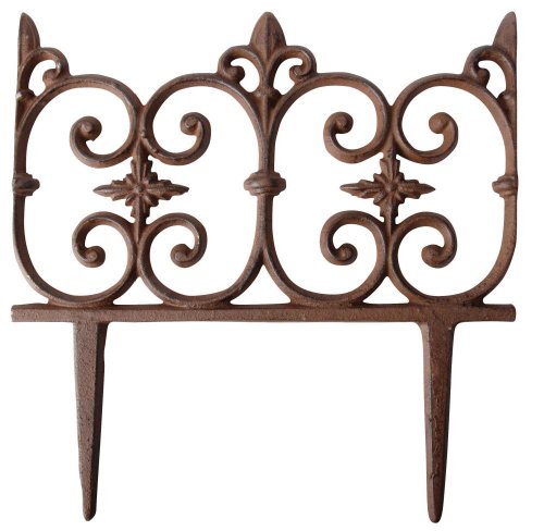 Esschert Design Beetzaun, Zierzaun Motiv "Piemont" aus rötlichem Gusseisen, ca. 26 cm x 28 cm Esschert Design Beetzaun, Zierzaun Motiv "Piemont" aus rötlichem Gusseisen, ca. 26 cm x 28 cm von Esschert Design