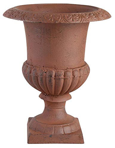 Esschert Design 2 Stück Blumentopf, Übertopf Französische Vase, Amphore auf Sockel, Größe S, ca. 17 cm x 17 cm x 22 cm von Esschert Design