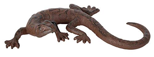 3 Stück Esschert Design Gartenfigur, Skulptur Motiv Eidechse aus Gusseisen, ca. 18 cm x 10 cm x 3,1 cm von Esschert Design