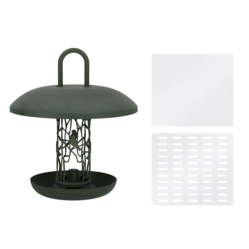 Esschert Design 3-in-1 Futterstation aus recyceltem Silo mit Tablett von Esschert Design