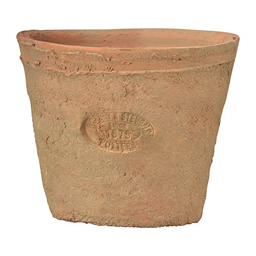 Esschert Design 9 cm hoch Aged Terracotta Blumentopf Übertopf Umtopf rund Pflanzen von Esschert Design
