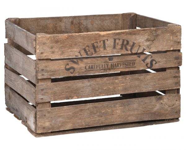 Esschert Design Apfelkiste Holz, 51x42x30cm, Vintage, Obstkiste, De... von Esschert Design