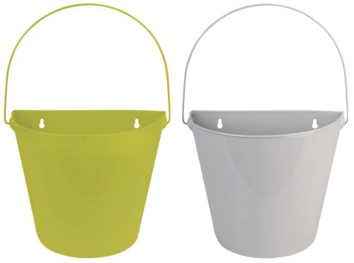 Esschert Design BL004 Halbeimer aus Zink 25 x 20 x 12 cm, Gelb von Esschert Design