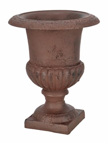 Esschert Design Blumentopf, Übertopf Französische Vase, Amphore auf Sockel, Größe M, ca. 23 cm x 23 cm x 30 cm von Esschert Design