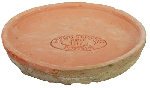 Esschert Design Blumentopf-Untersetzer in Aged Terracotta, rund, ca. 15 cm x 18 cm x 2,5 cm von Esschert Design