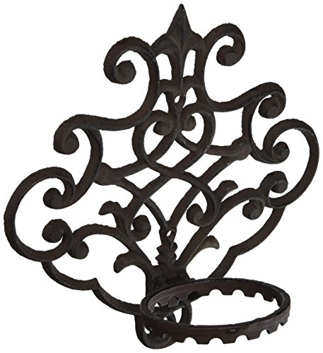 Esschert Design Blumentopfhalter, Wandhalterung, rund, ca. 30 cm x 17 cm x 32 cm von Esschert Design