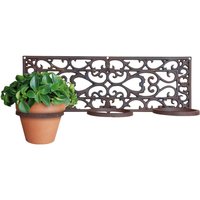 Esschert Design Blumentopfhalter, Wandhalterung für 3 Blumentöpfe im klassischem Stil, ca. 51 cm x 16 cm x 18 cm Esschert Design Blumentopfhalter, Wandhalterung für 3 Blumentöpfe im klassischem Stil, ca. 51 cm x 16 cm x 18 cm von Esschert Design