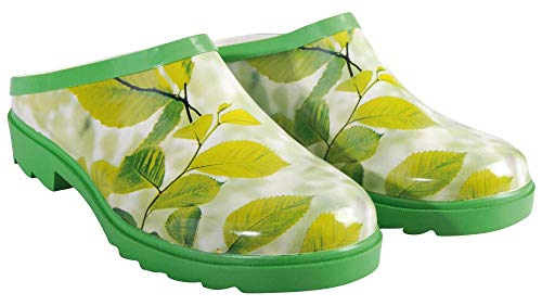 Esschert Design Clogs, Pantoletten mit Motiv Ulmenblätter in grün, Größe 36-37 Esschert Design Clogs, Pantoletten mit Motiv Ulmenblätter in grün, Größe 36-37 von Esschert Design