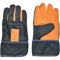 Esschert Design Denim Gartenhandschuhe aus Denim (80% Baumwolle/20% Polyester)/Schweineleder, 13,7 x 1,2 x 27,2 cm, von Esschert Design